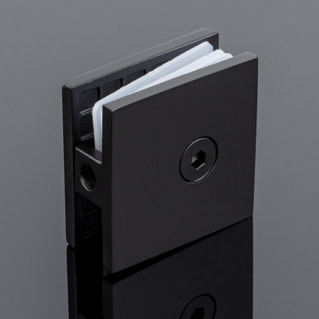 K02-202BLK/sus304 Коннектор стена-стекло 90˚, черный матовый, sus304