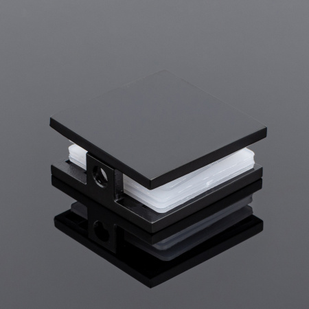 K02-202BLK/sus304 Коннектор стена-стекло 90˚, черный матовый, sus304