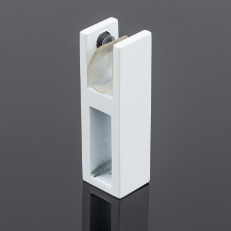 S02-501WM/sus304 Держатель стекла сквозной 30х10, белый матовый, sus304