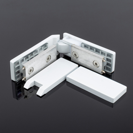 P03-104WM/sus304 Петля стекло-стекло 135˚, белый матовый, sus304 P03-104WM/sus304 Петля стекло-стекло 135˚, белый матовый, sus304