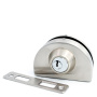 LC-09A-SSS Замок с ответной планкой в стену, полукруглый поворотный язычок, Хром Матовый