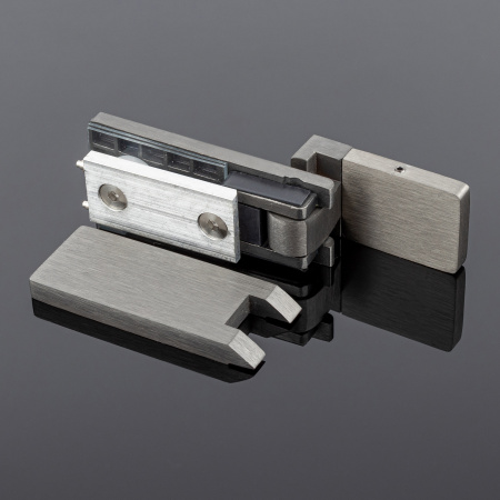P03-106GRF/sus304 Петля стена-стекло, открывание 90˚, графит матовый, sus304 P03-106GRF/sus304 Петля стена-стекло, открывание 90˚, графит матовый, sus304