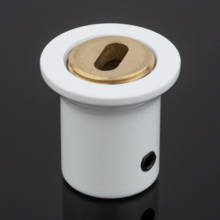 S02-506WM/brass Соединитель труба-стена ф19, белый матовый, латунь