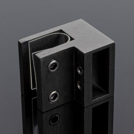 D02-503GFM/sus304 Держатель труба-стекло 30х10 торцевой, графит матовый, sus304