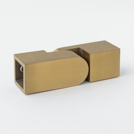 Соединитель регулируемый штанга-штанга 15х15 Брашированное золото S10-15R04GDB