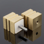 RK02-303BGD/sus304 Ручка кноб квадратная, нержавеющая сталь sus304, брашированное золото