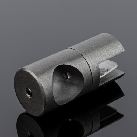 D02-507GFM/brass Держатель стекла сквозной ф19, графит матовый, латунь