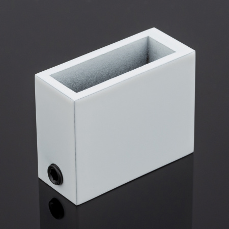 S02-500WM/sus304 Соединитель труба стена-стекло 30*10, белый матовый, sus304