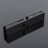 P03-105BLK/sus304 Петля стекло-стекло 180°, черный матовый, sus304