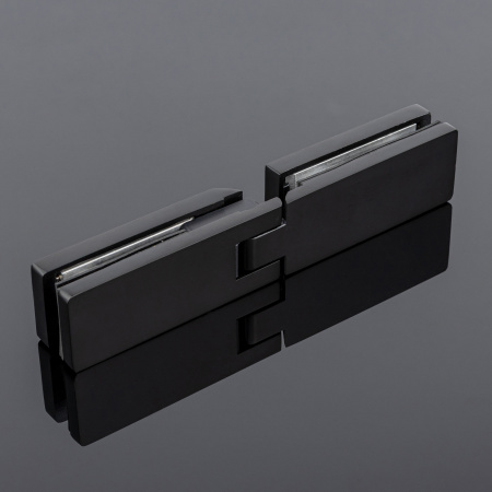 P03-105BLK/sus304 Петля стекло-стекло 180°, черный матовый, sus304