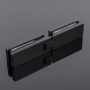 P03-105BLK/sus304 Петля стекло-стекло 180°, черный матовый, sus304