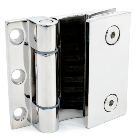 CL-904-PC Петля латунная стекло-стена без фиксации, Хром глянцевый