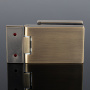 P03-101BRZ/brass Петля стена-стекло с защелкивающейся крышкой 90°, бронза, латунь