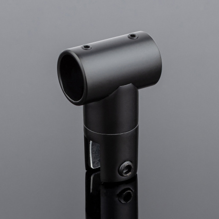 D02-512BLK/sus304 Соединитель трубы ф19 180°, черный матовый, sus304