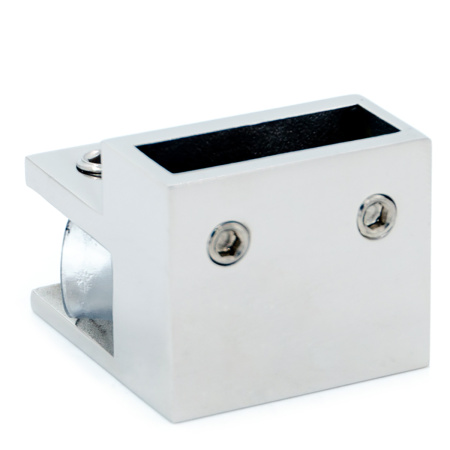 CK-100D30-PC Коннектор трек-стекло торцевой, 30*10, Хром глянцевый