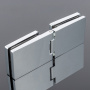 P03-100CR/brass Петля стекло-стекло с защелкивающимися крышками, хром, латунь