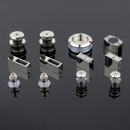 RS02-400СR/SUS304 Комплект раздвижной системы для стеклянных душевых кабин, хром, SUS304