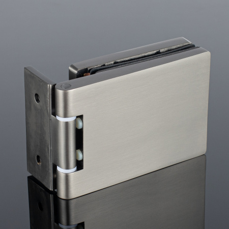 P03-101GRF/brass Петля стена-стекло с защелкивающейся крышкой 90°, графит матовый, латунь P03-101GRF/brass Петля стена-стекло с защелкивающейся крышкой 90°, графит матовый, латунь