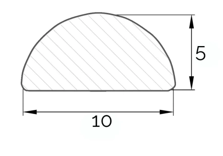 PA04-600KW Порог для душевой акриловый L=1000 мм 10*5