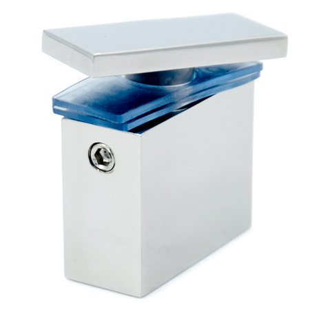 CK-106AD30-PC Коннектор трек-стекло, прямоугольный, регулируемый, 30*10, Хром глянцевый