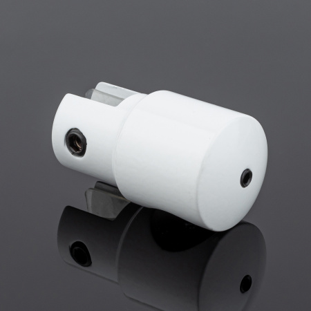 D02-508WM/brass Держатель стекла ф19, белый матовый, латунь