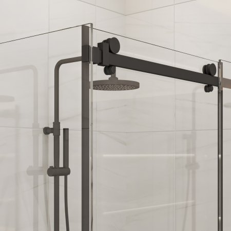 Комплект фурнитуры СП-ПЧ3 для раздвижной душевой кабины из стекла