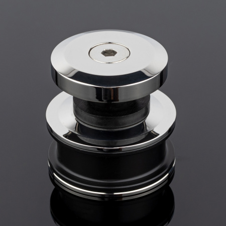 R02-401СR/SUS304 Ролик с креплением к стеклу, хром, SUS304