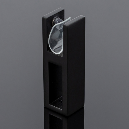 S02-501BLK/sus304 Держатель стекла сквозной 30х10, черный матовый, sus304