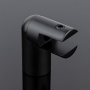 D02-509BLK/brass Держатель стекла ф19 торцевой 90°, черный матовый, латунь