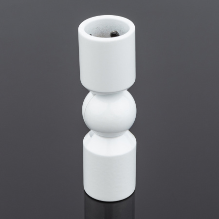 S02-510WM/brass Соединитель трубы ф19 90°-180°, белый матовый, латунь