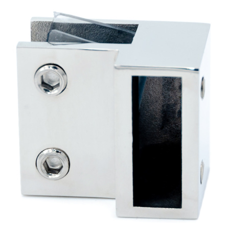 CK-100D30-PC Коннектор трек-стекло торцевой, 30*10, Хром глянцевый