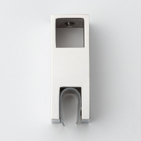 Крепление штанги 15х15 к стеклу (верхнее сквозное) Хром глянцевый S10-1502PC