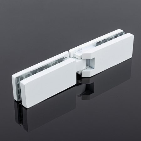P03-105WM/sus304 Петля стекло-стекло 180°, белый матовый, sus304 P03-105WM/sus304 Петля стекло-стекло 180°, белый матовый, sus304