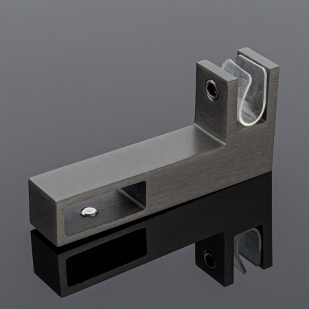 S02-502GFM/sus304 Держатель стекла Г-образный сквозной 30х10, графит матовый, sus304