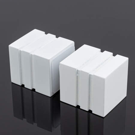 RK02-303WM/sus304 Ручка кноб квадратная, нержавеющая сталь sus304, белый маатовый