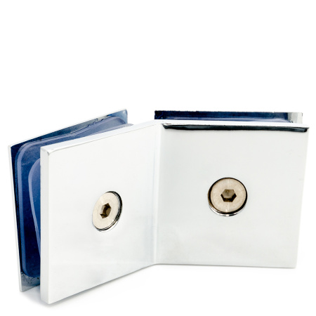 CP-304S-PC Коннектор стекло-стекло 135°, Хром глянцевый