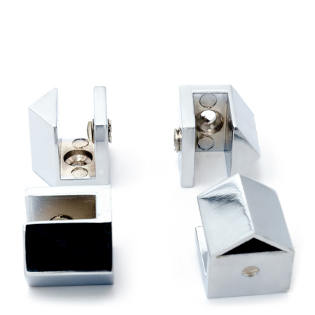 Держатель полки CS-107Z-PC, 10мм, комплект 4 шт,  Хром глянцевый