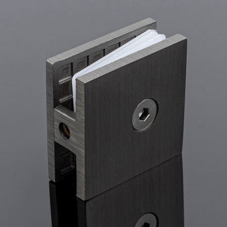 K02-202GFM/sus304 Коннектор стена-стекло 90˚, графит матовый, sus304