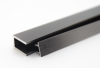 Заглушка для п-образного профиля 19х13х2мм, длина 1500мм, алюминий, брашированный графит