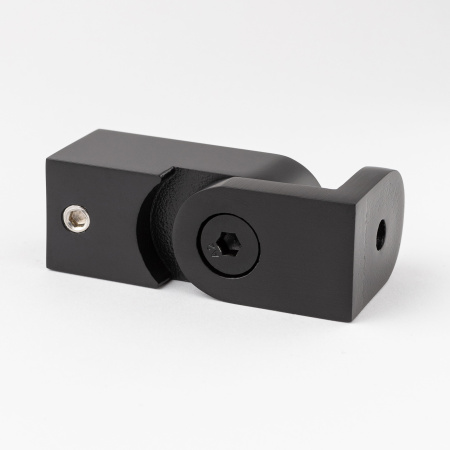 Регулируемый держатель штанги 15х15 к стене матовый черный S10-15R03BL