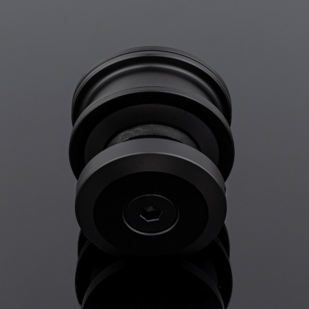 R02-401BLK/SUS304 Ролик с креплением к стеклу, черный матовый, SUS304