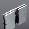 P03-100CR/brass Петля стекло-стекло с защелкивающимися крышками, хром, латунь