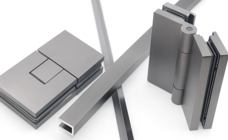 PAL09-830-AL/GRF Опорный профиль для стекла 8 мм, 19х13х2 мм, L-3000, алюминий, графит