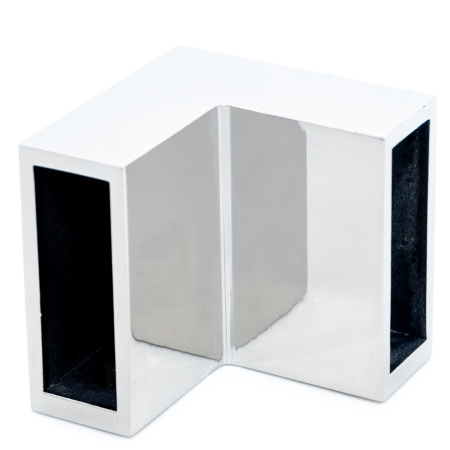 CK-104D30-PC Коннектор трек-трек 90° прямоугольный,  30*10, Хром глянцевый