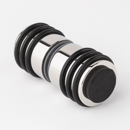 Кноб с резиновым торцом Хром глянцевый R10-K03PC