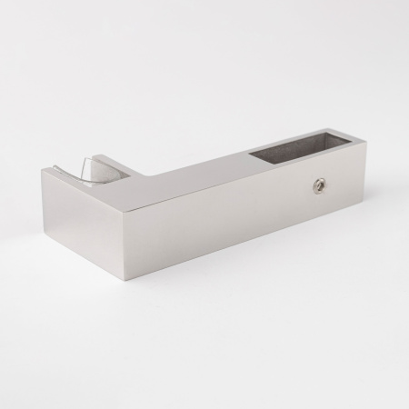 S02-502CR/sus304 Держатель стекла Г-образный сквозной 30х10, хром, sus304