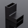 S02-504BLK/sus304 Соединитель трубы 30х10 угловой 90°, черный матовый, sus304