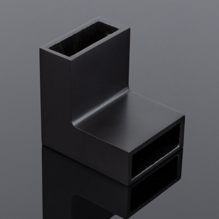 S02-504BLK/sus304 Соединитель трубы 30х10 угловой 90°, черный матовый, sus304