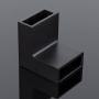 S02-504BLK/sus304 Соединитель трубы 30х10 угловой 90°, черный матовый, sus304