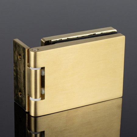 P03-101BGM/brass Петля стена-стекло с защелкивающейся крышкой 90°, брашированное золото, латунь P03-101BGM/brass Петля стена-стекло с защелкивающейся крышкой 90°, брашированное золото, латунь